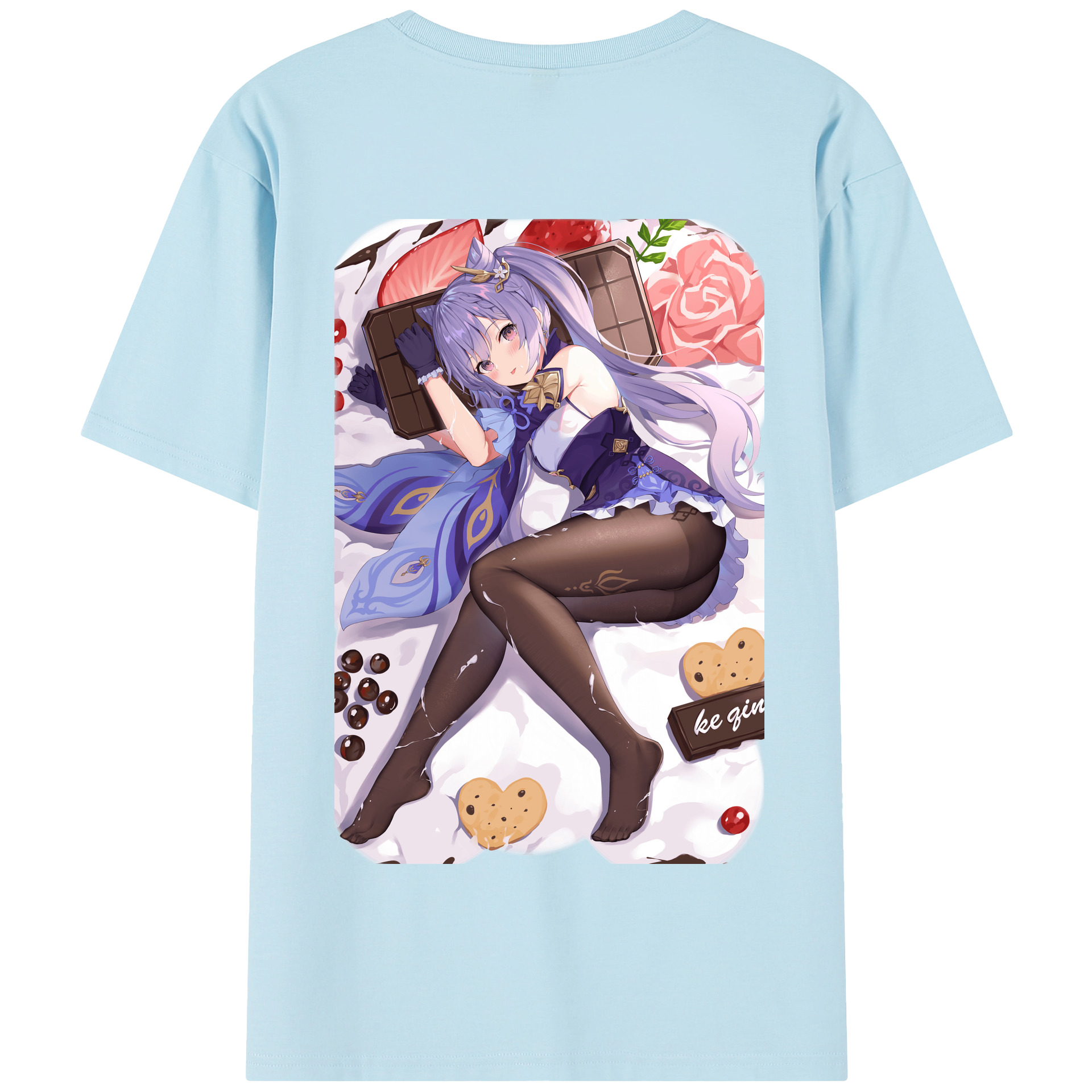 げんし神 刻晴 こくせい genshin Kokusei 綿100％半袖Tシャツ（背面プリント）